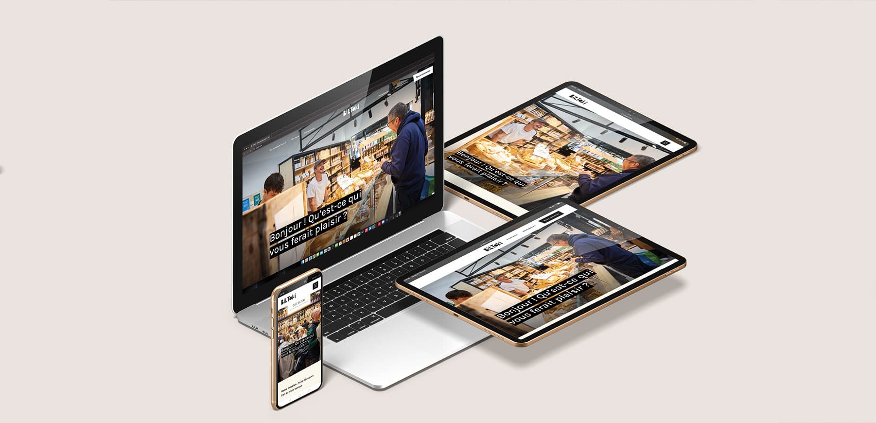 Mockup présentation du site des Halles Biltoki