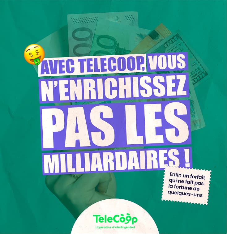 une illustration d'un projet graphique pour telecoop par l'agence grain blanc