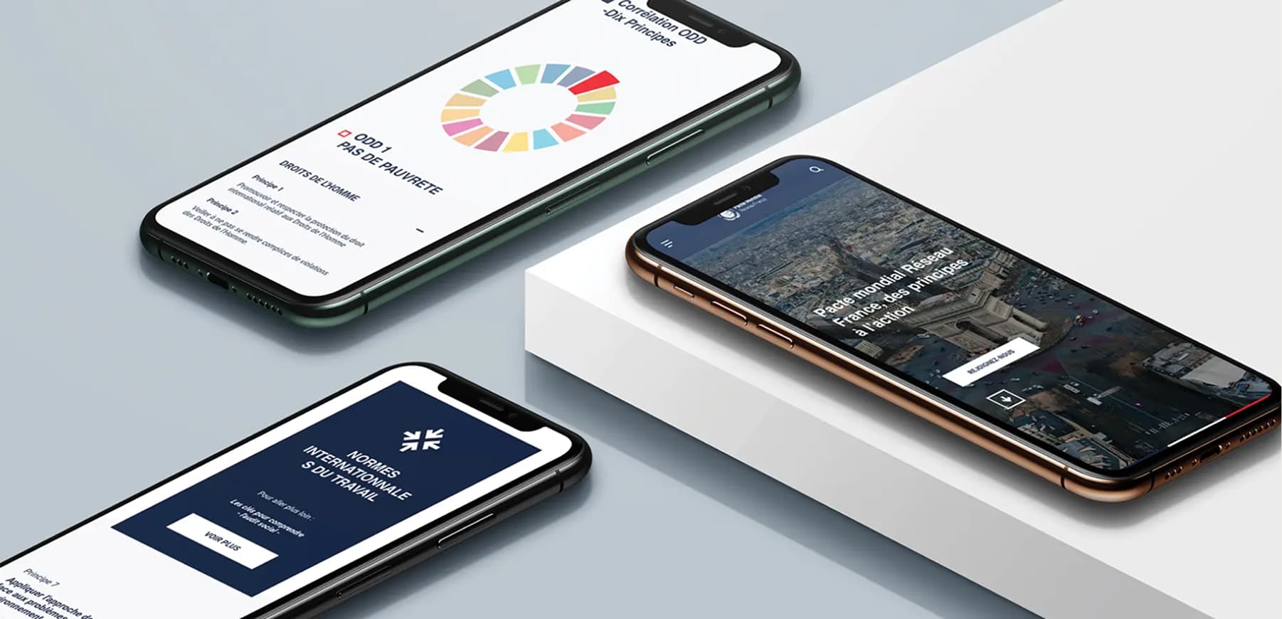 Image utilisé pour cas client pacte mondiale ONU mockup